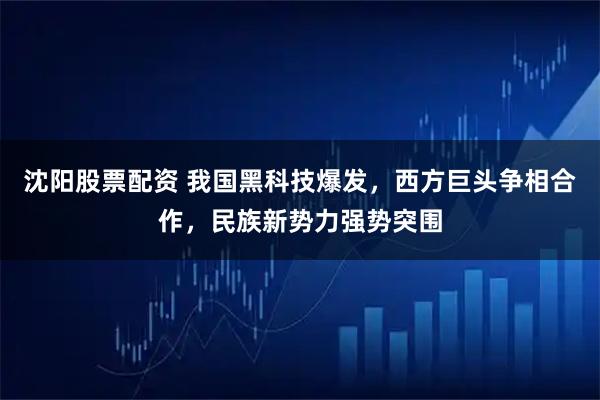 沈阳股票配资 我国黑科技爆发，西方巨头争相合作，民族新势力强势突围